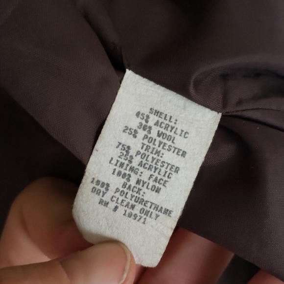 Plaid Wool Blend Peacoat - Picture 4 of 7